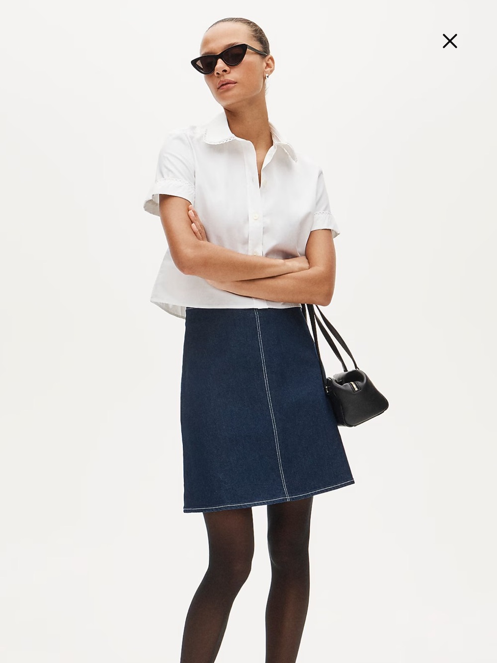 J.crew Gamine Scalloped Short sleeves shirt size 4 - Picture 2 of 8